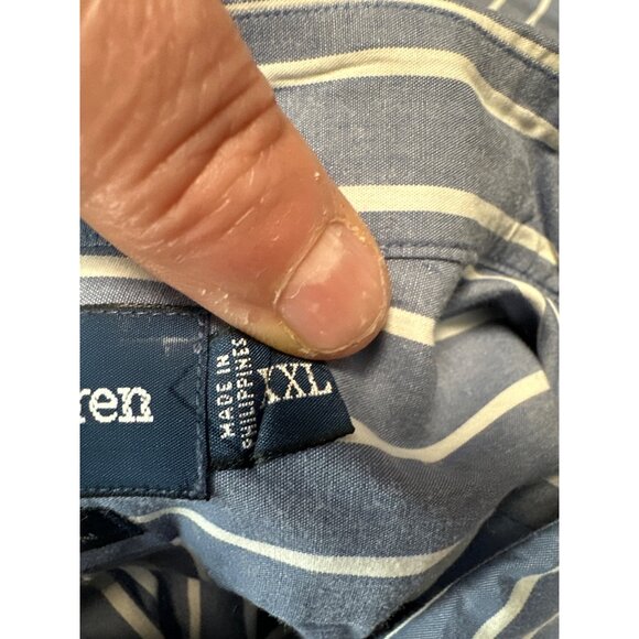 Ralph Lauren Blake Mens Striped Button-Down Long-Sleeve Shirt Size XXL - Picture 6 of 7